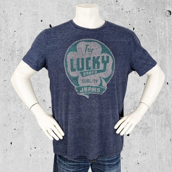 Lucky Brand Jeans T Shirt Size XL Classic Clover Graphic - Picture 1 of 4